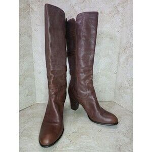 Frye Fiona 3 Strap Ring Biker Moto Riding Boots Women Sz 10M Brown Leather Shoes